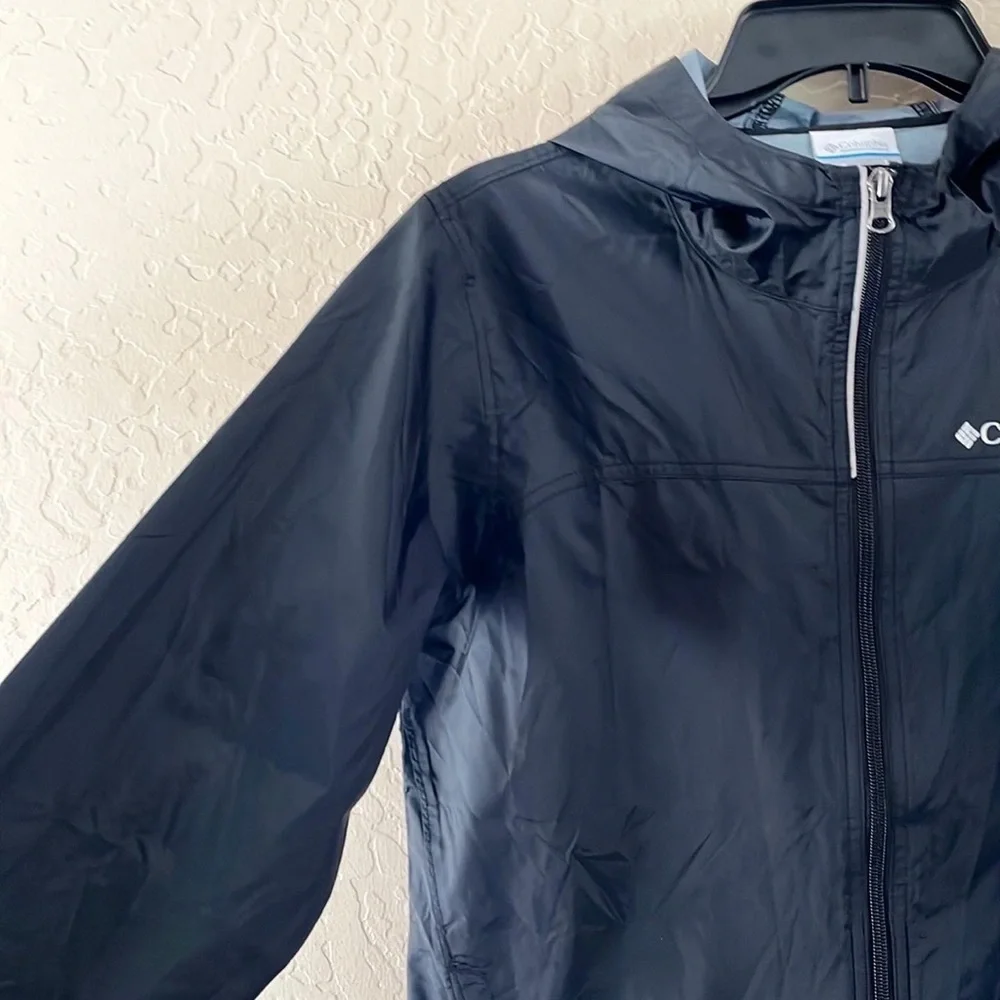 Black Columbia Juniors Hooded Zipup Lightweight‎ Jacket